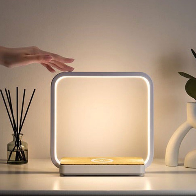 Mobile phone wireless charging bedside lamp light luxury high-end Nordic night light plug-in cross-border wireless charger 10w Mobile phone wireless charging bedside lamp light luxury high-end Nordic night light plug-in cross-border wireless charger 10w