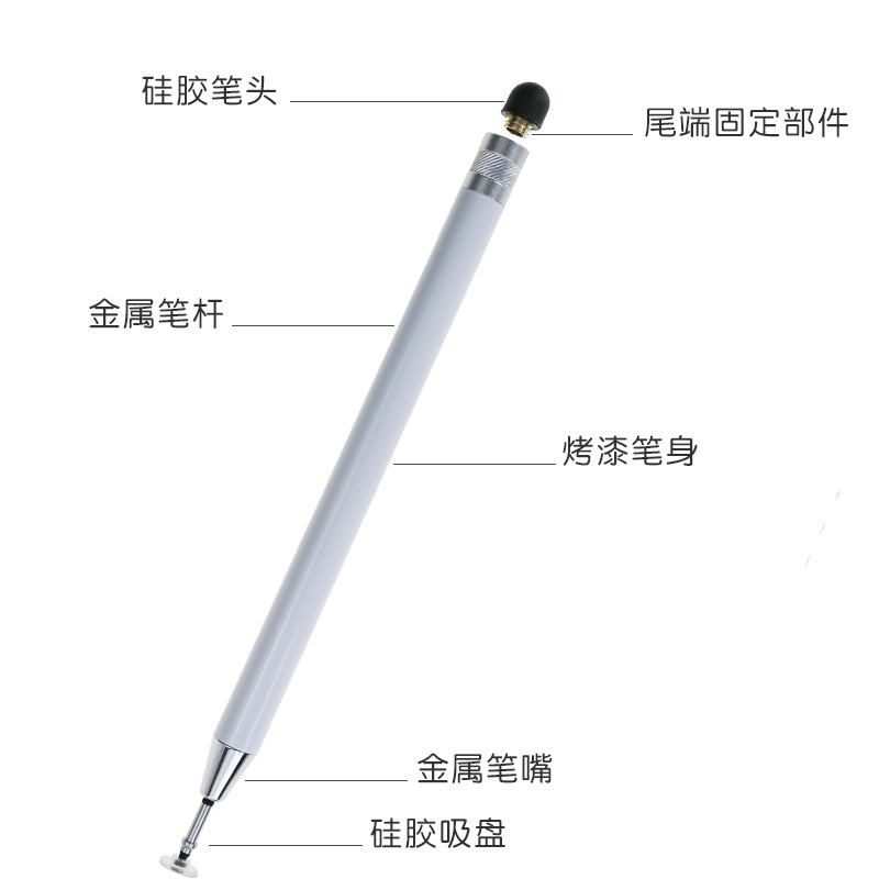 Silicone + Eternal Pencil Head Two-Use Capacitive Touch Pen Multimedia Teaching Writing Erasable Student Use Pencil 