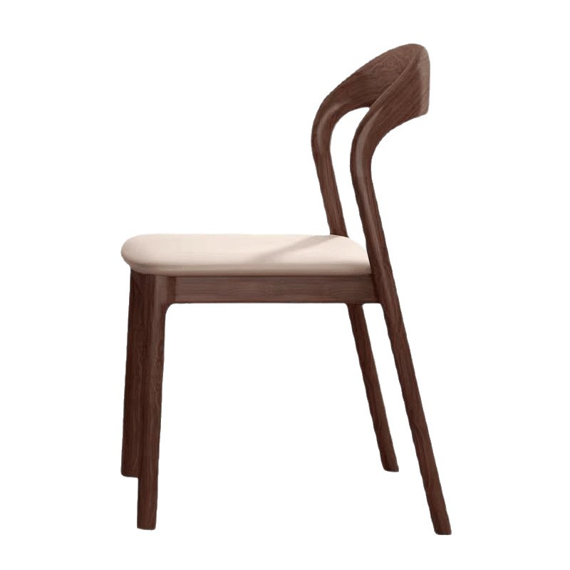 Silla de comedor de madera maciza silla de escritorio doméstica silla de respaldo de mesa de comedor de diseño moderno y minimalista taburetes de restaurante nórdico