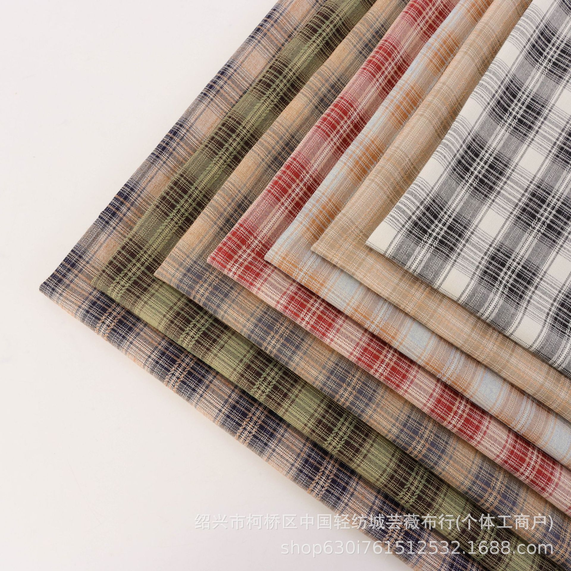 新品TR弹力格子提花布西装连衣裙裤子衬衫童装工作服高密度格子布