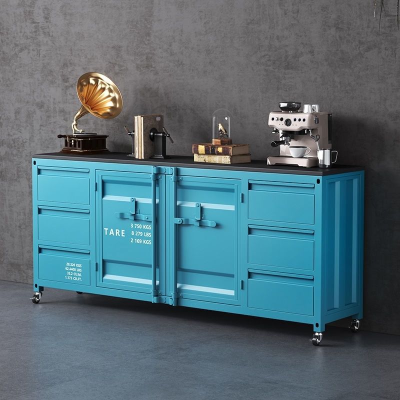Iron Storage Cabinet, Industrial Style Sideboard, Tea Cabinet, Storage Cabinet, Restaurant Storage, Multi-Functional Cupboard, Dining Cabinet