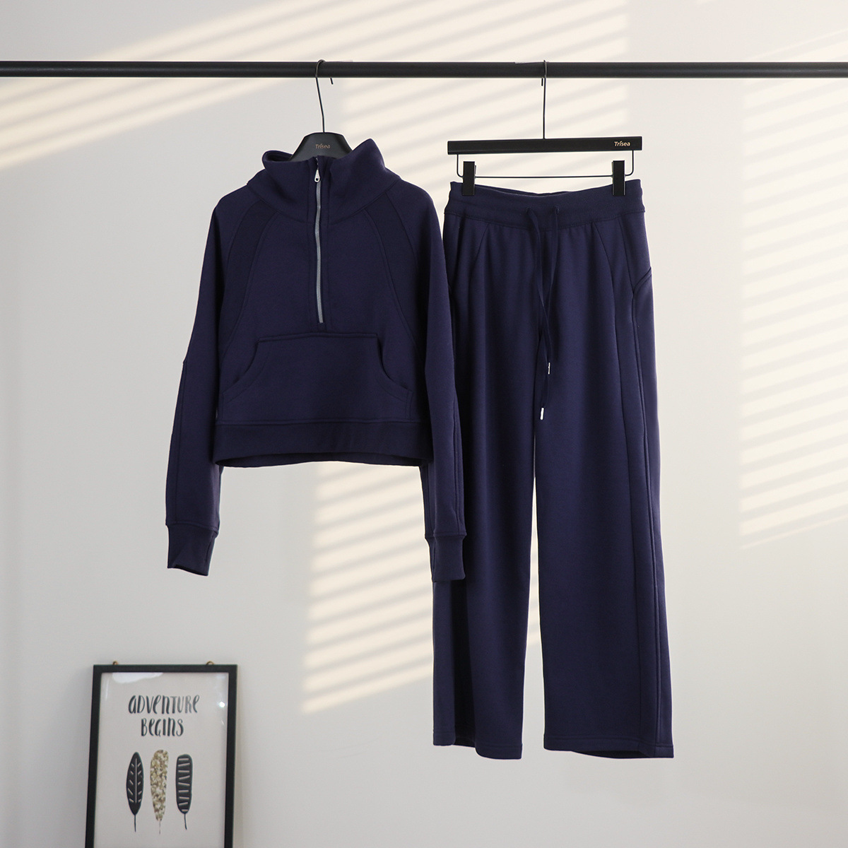 Lulu cuello suelto suéter de pantalones de vestir, cardigan de mujer, chaqueta de abrigo con camisa