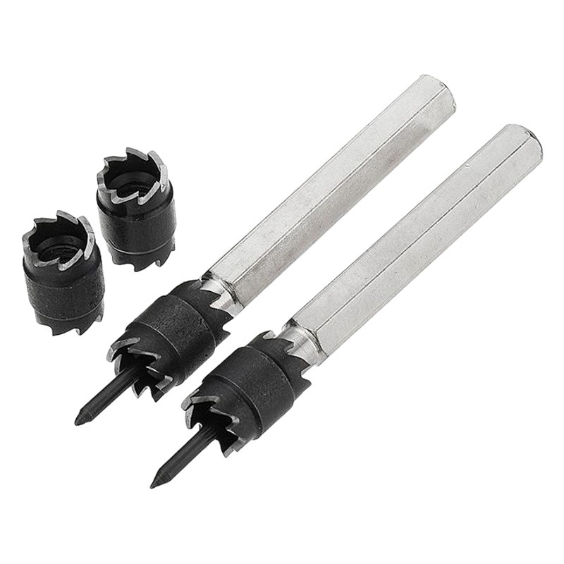 Juego de 13 piezas de soldadura por puntos traje de perforación taladro de mano eliminación de punto de soldadura herramienta abridor de agujero de metal al por mayor mango hexagonal perforación