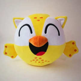 跨境新款meowl plush 游戏周边黄色猫头鹰毛绒玩偶公仔