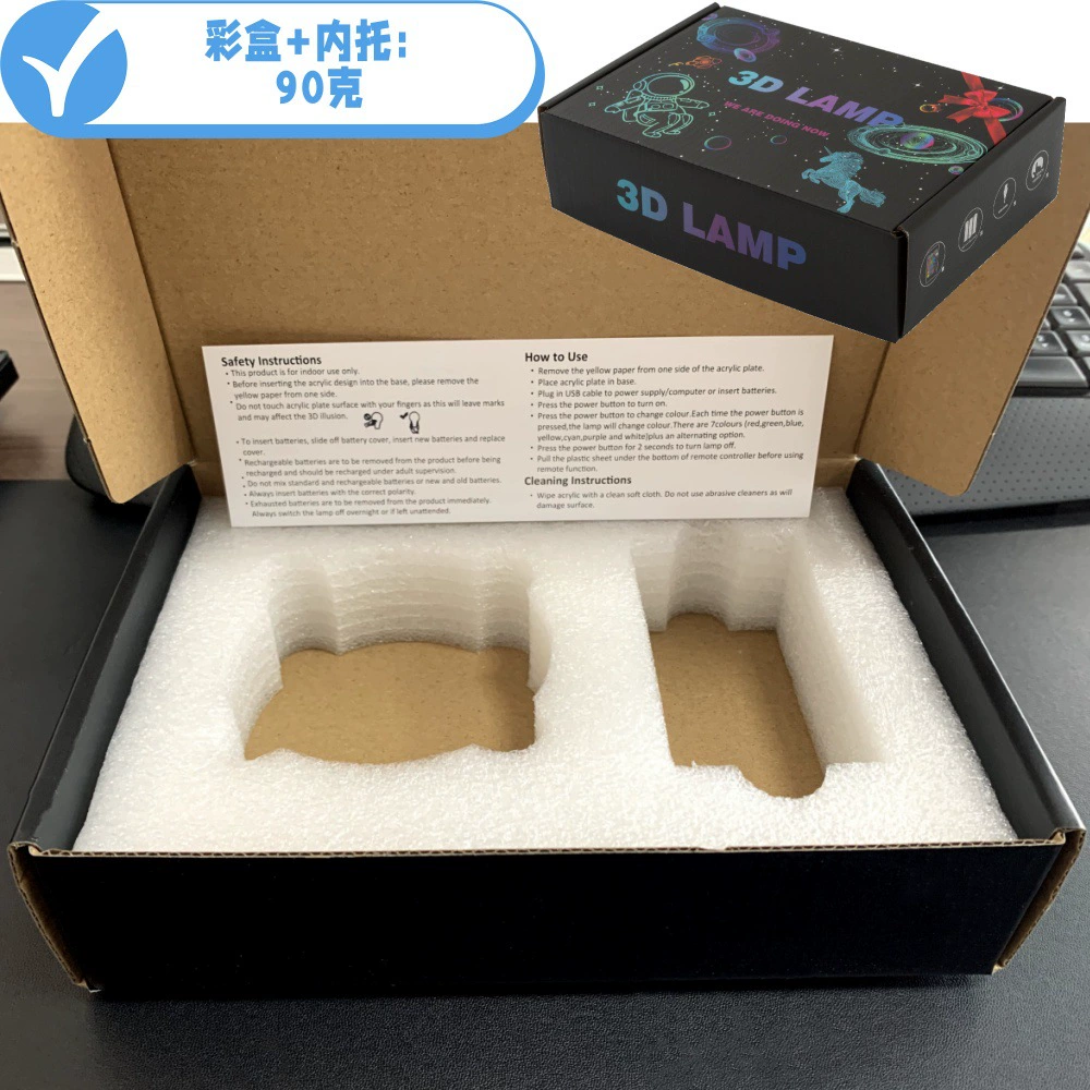 Акриловый ночник, LED настольная лампа 3D, на заказ, с пультом