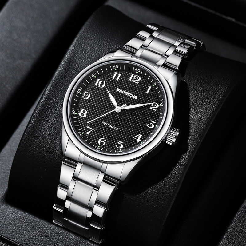 B009 natural black steel belt men's style