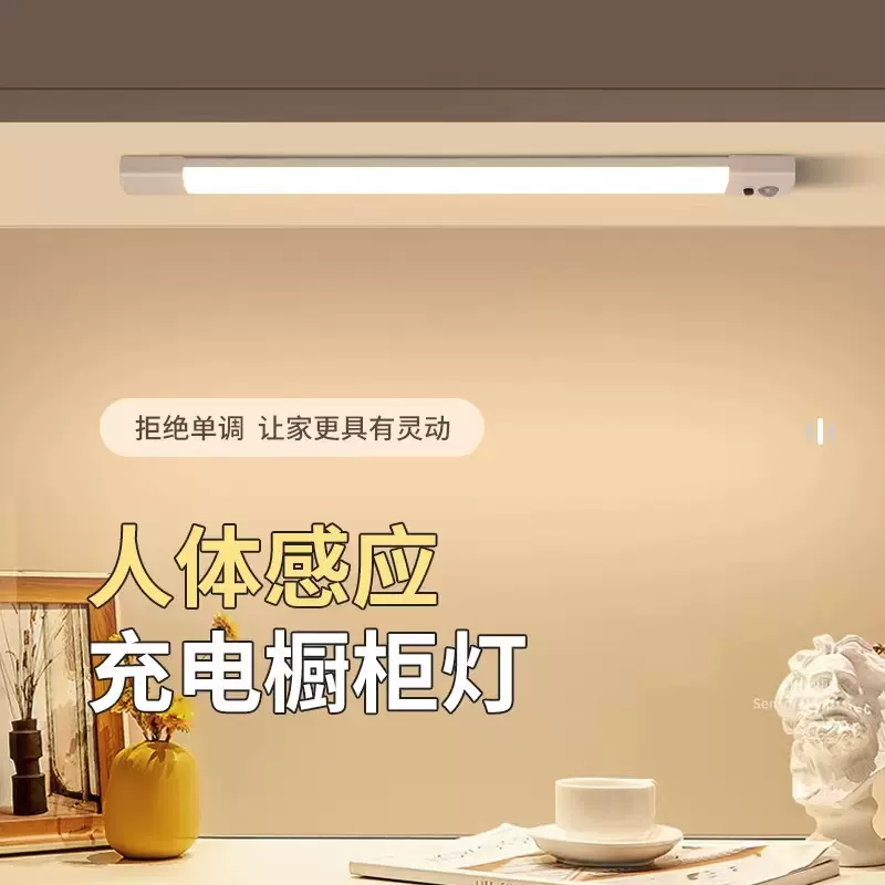 长条感应灯超薄台灯夜灯小夜灯批发人体感应灯衣柜橱柜宿舍LED