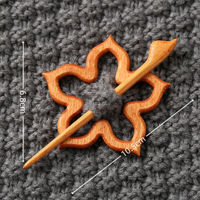 外贸热销Wooden Flower Daisy Pattern Brooch木制胸针送女孩礼物|undefined