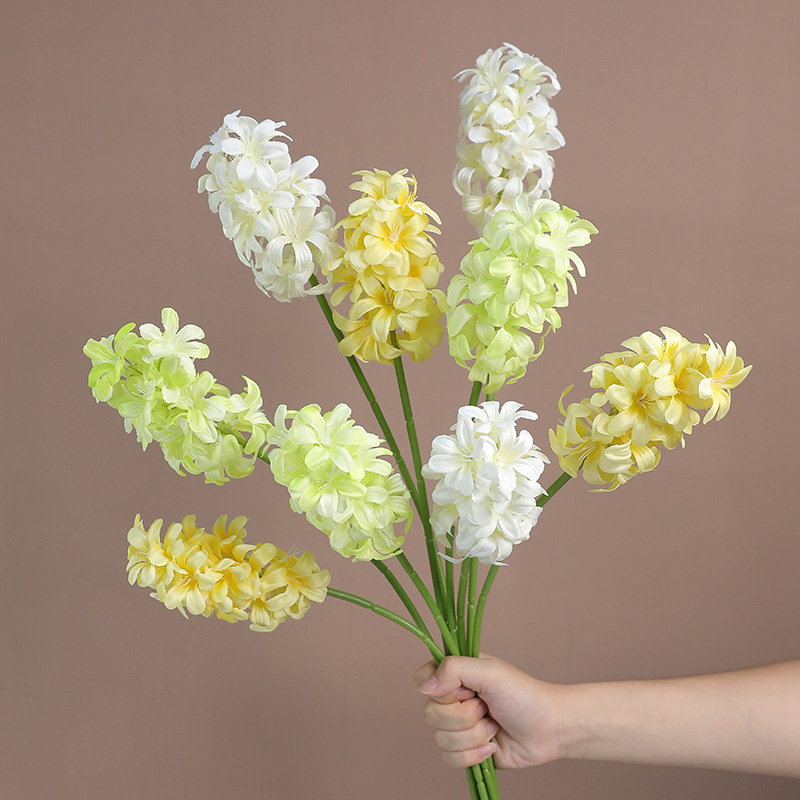 仿真多色无叶风信子婚庆绢布绣球路引婚礼堂吊顶插花假花厂家批发