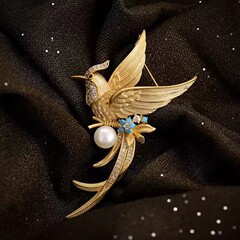 レトロな鳳凰のブローチの高級な女性の優雅さに似合う気質の胸の花の軽い豪華な大衆の高級感のピンのスーツの装飾