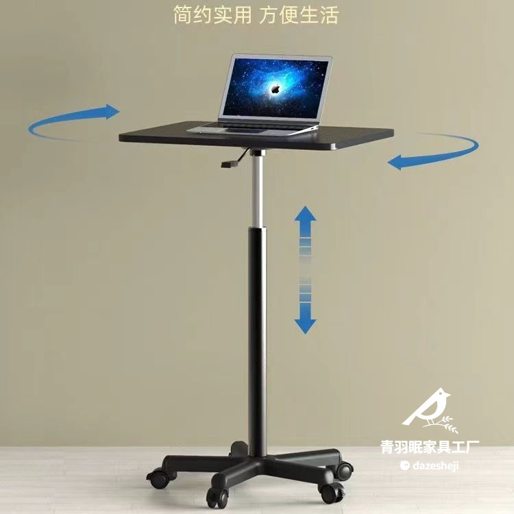 Adjustable Rotating Bedside Table with Wheels, Lazy Laptop Desk, Standing Live Streaming Office Desk Adjustable Rotating Bedside Table with Wheels, Lazy Laptop Desk, Standing Live Streaming Office Desk