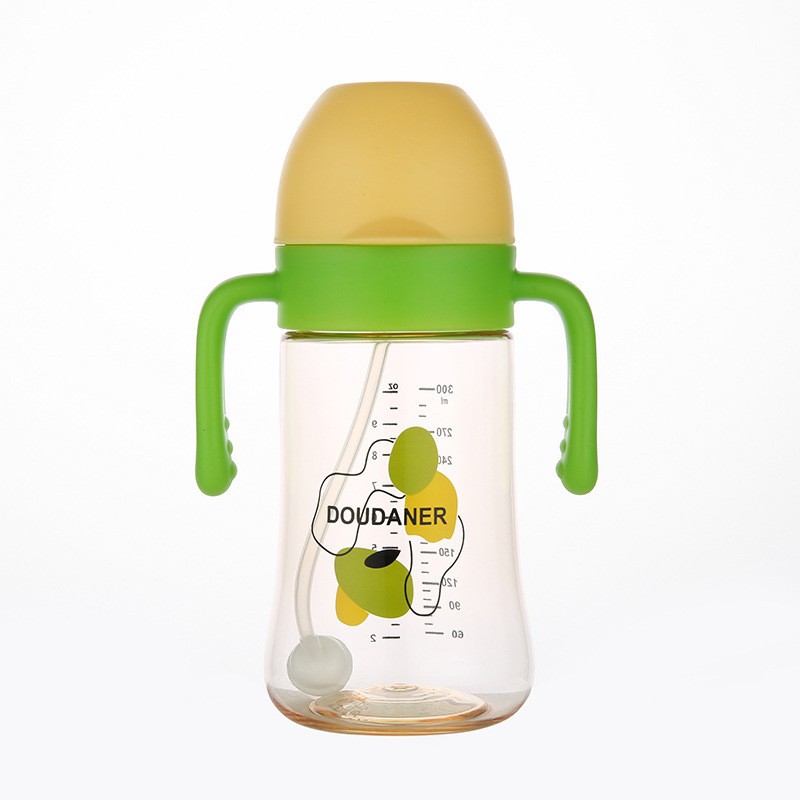 Protective anti-colic handle, capacious children's feeding bottle