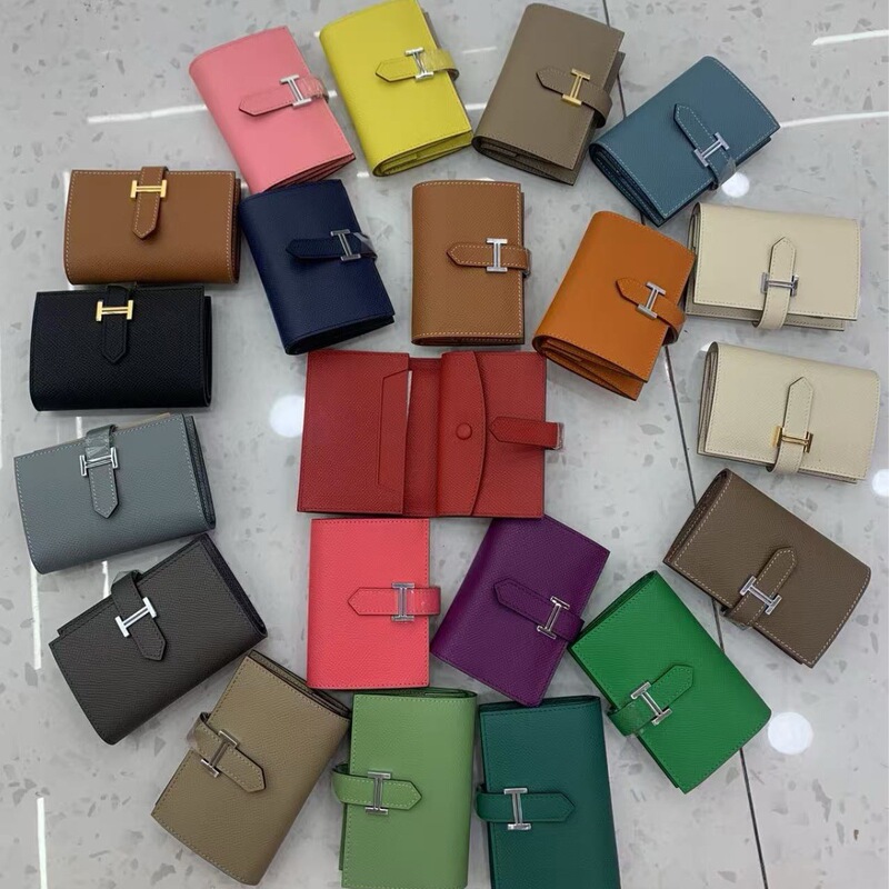 Genuine leather short wallet for women, high-end gift box, large capacity, 80% off simple design, drawstring, multiple card slots, cross-border bag Genuine leather short wallet for women, high-end gift box, large capacity, 80% off simple design, drawstring, multiple card slots, cross-border bag