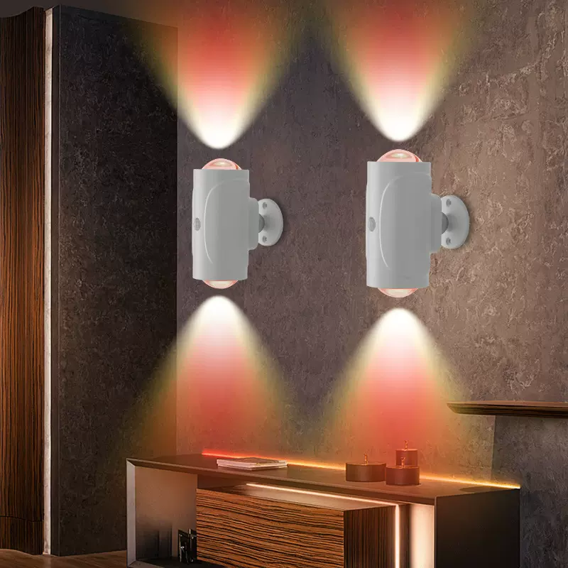 跨境七彩渐变氛围小夜灯智能人体感应磁吸充电式壁灯家居灯