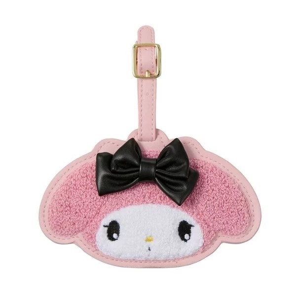 Japón lindos dibujos animados mariposa Kitty etiqueta de equipaje bolsos bordados de peluche decoración colgante de embarque a prueba de pérdida lista