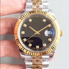 速卖通黑面日志型系列 EW星期2836机芯3235男自动机械水鬼手表