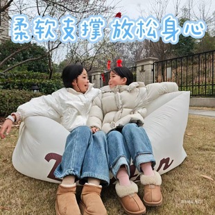 Wholesale Inflatable Sofa Lazy Outdoor Portable Air Bed Picnic Camping Inflatable Mattress Air Bed Music Festival