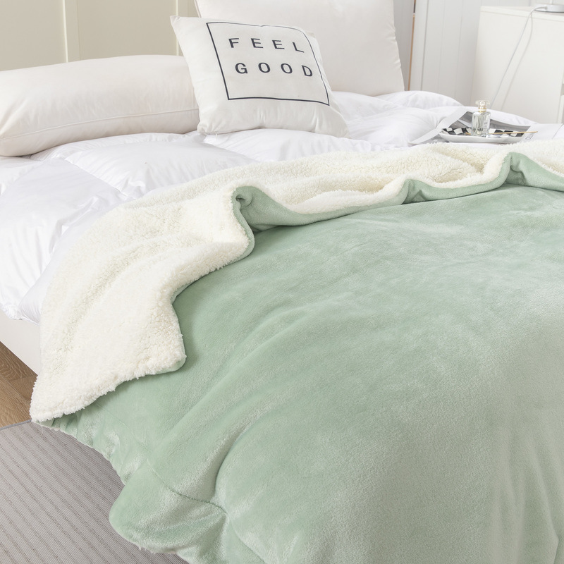 Manta transfronteriza, manta de franela gruesa de doble cara, manta personalizada, manta para siesta, manta de oficina estilo macaron