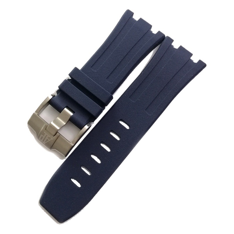 Adapted AP Rubber Strap Royal Oak Offshore 26400 Waterproof Sweatproof AP Silicone Pin Buckle 28mm Strap