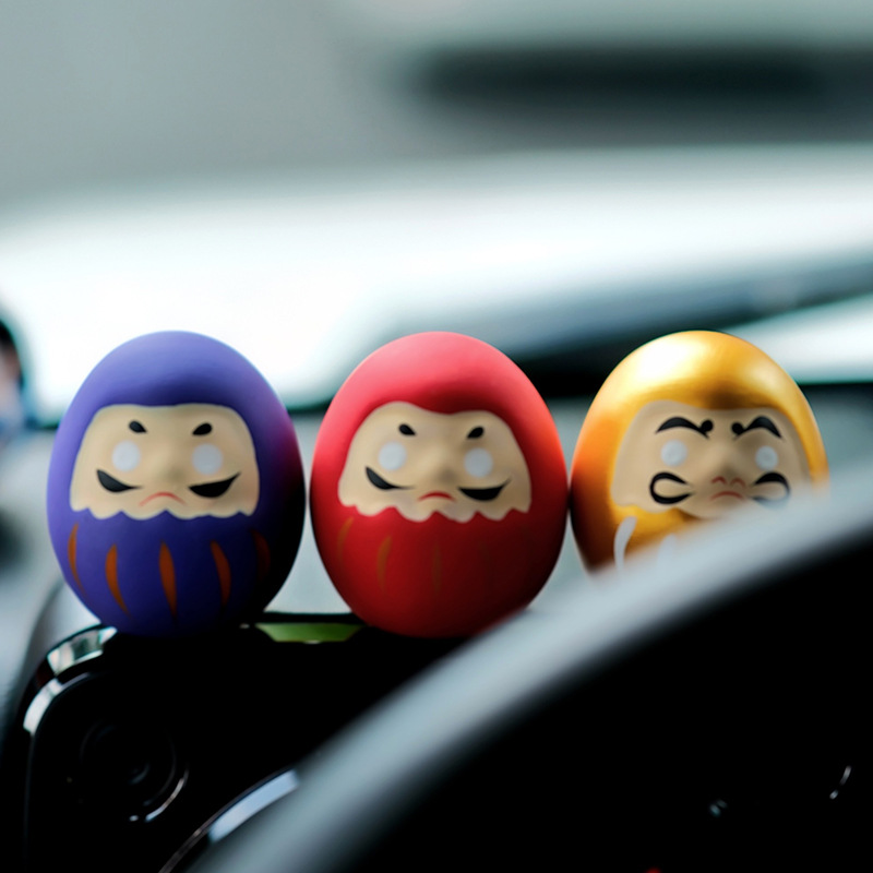 絵画ダルマ ハードカバー 日本の浅草の祝福と願いの小さなダルマの装飾品 車のインテリアのマスコット