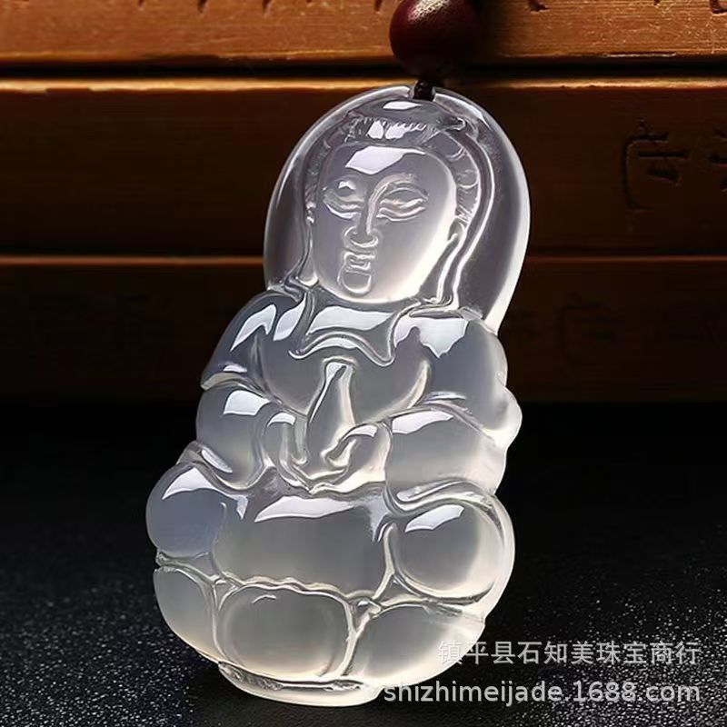 氷玉白玉弥勒仏玉ペンダント男女兼用瑪瑙祥雲ロック貔貅各種ペンダント在庫直販|undefined