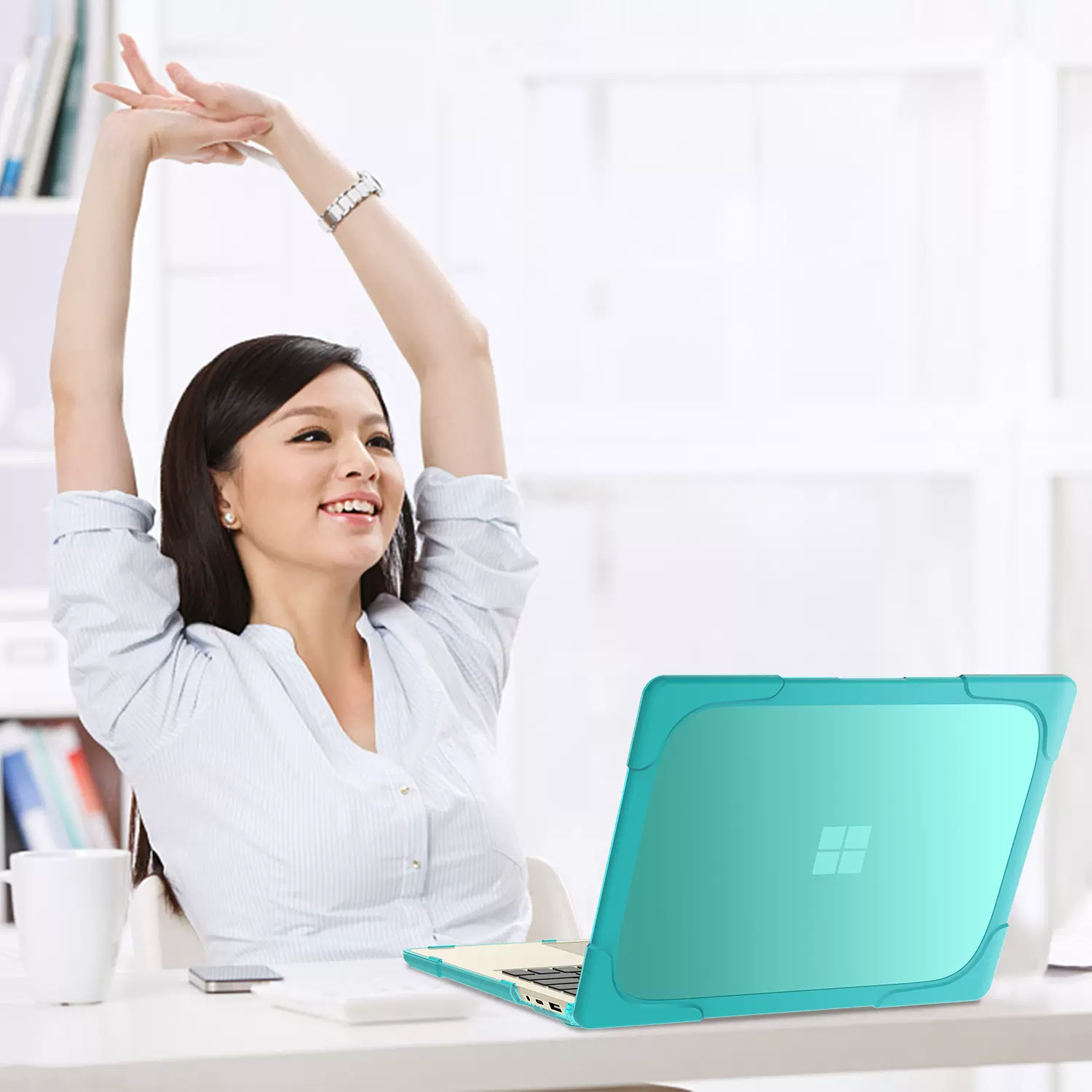 适用微软surface laptop go笔记本保护套12.4磨砂1943支架保护壳