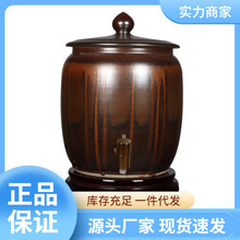 0BRE批发景德镇陶瓷陶瓷水缸20斤30斤家用纯净水桶泡茶储水罐冷水