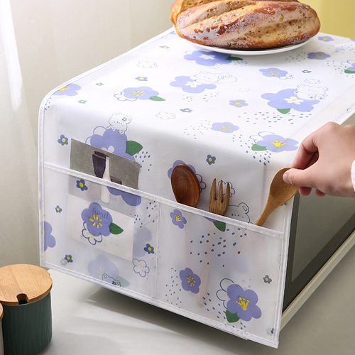 PEVA Modern Minimalist Microwave Dust Cover Waterproof Oilproof Home Oven Cover Towel Housekeeping Supplies Protection Cover