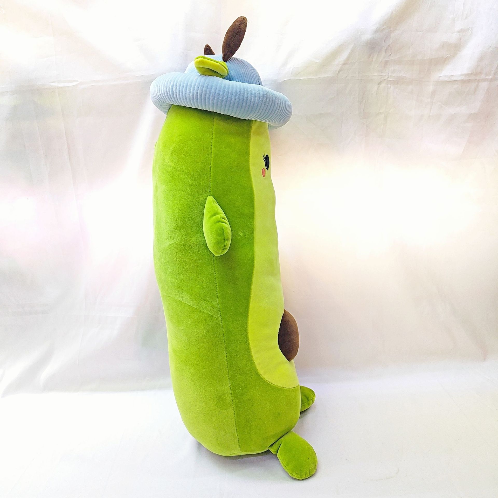 Almohada Larga de Aguacate de Peluche de Peluche Corto para Cama