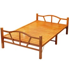 折叠床单人双人凉床租房夏季便携家用1.2米结实1.5米午休陪护竹床