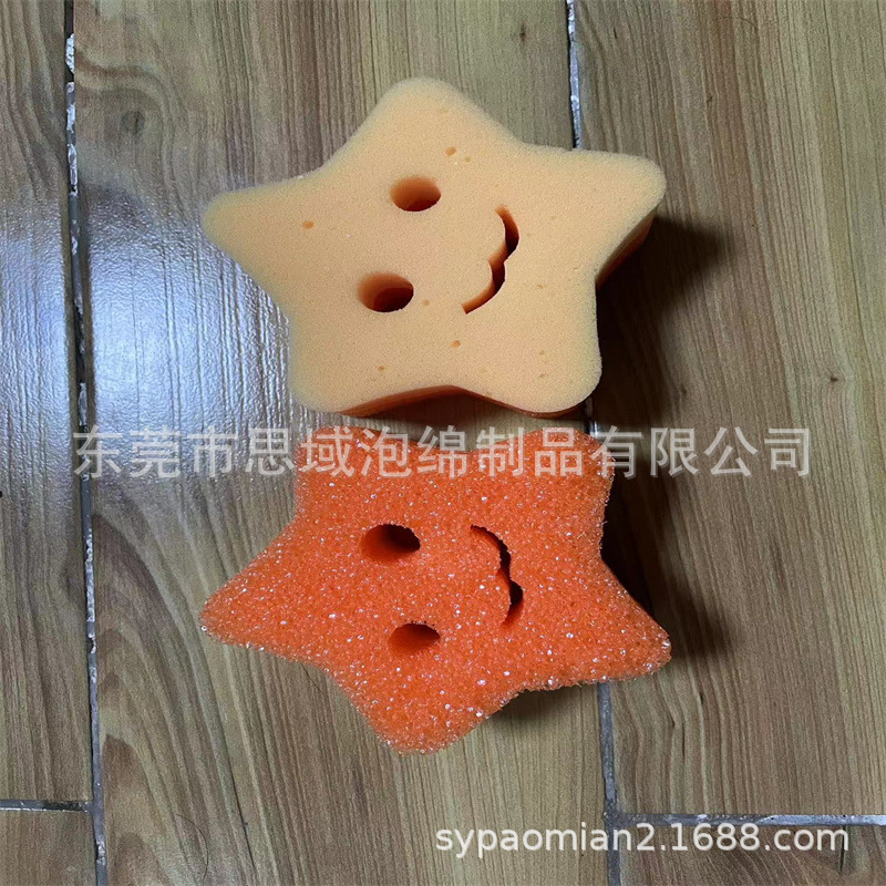 供应成型卡通洗碗棉 清洁温感海棉 擦拭泡棉聚氨酯海藻棉