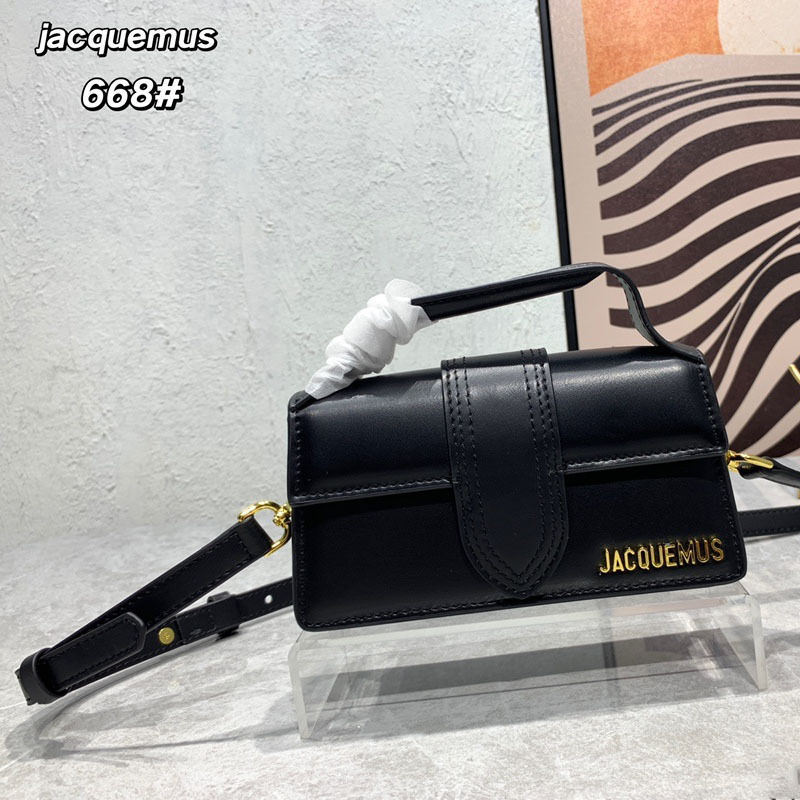 Jacquemus Niche Design Ins French Brand Fashion Flip-on Texte Handbag Shoulder Crossbody Small Square Bag Jacquemus Niche Design Ins French Brand Fashion Flip-on Texte Handbag Shoulder Crossbody Small Square Bag