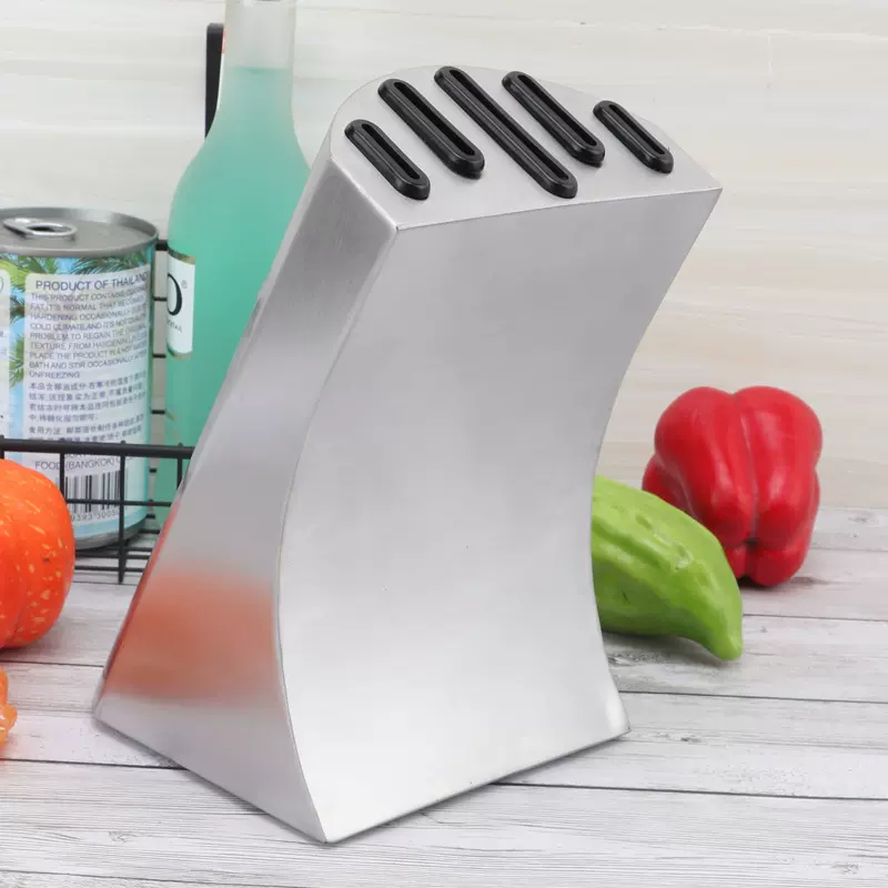 厂家直销不锈钢刀架创意不锈钢刀座厨房刀具架插刀Knife Holder