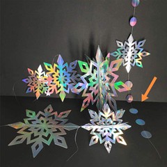 クリスマス雪花クリスマス雪花飾りクリスマスツリー飾り立体雪花飾りペンダント