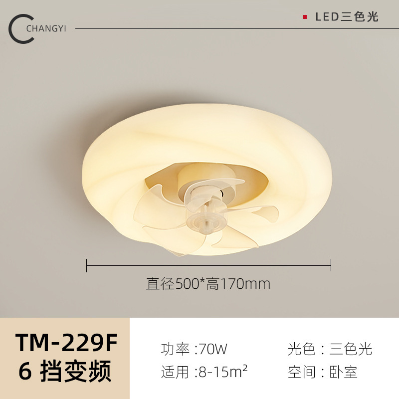 Bedroom Cloud Fan Lamp Children's Room Internet Celebrity Cream Style Fan Suspension Lamp Room Smart No Flicker Bedroom Lamp