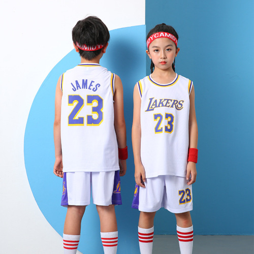 Children's Basketball Set Male Kobe Jersey Short Sleeve Summer Girls Kindergarten Competition Training Sportswear