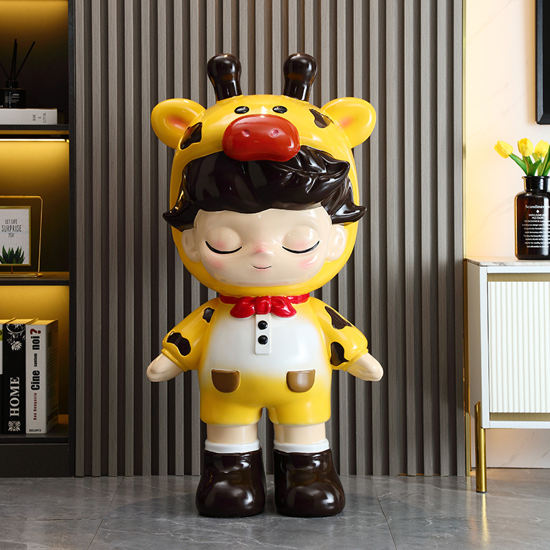 潮牌设计师款呆萌鹿宝宝可爱时尚轻奢高档落地大摆件客厅家居别墅