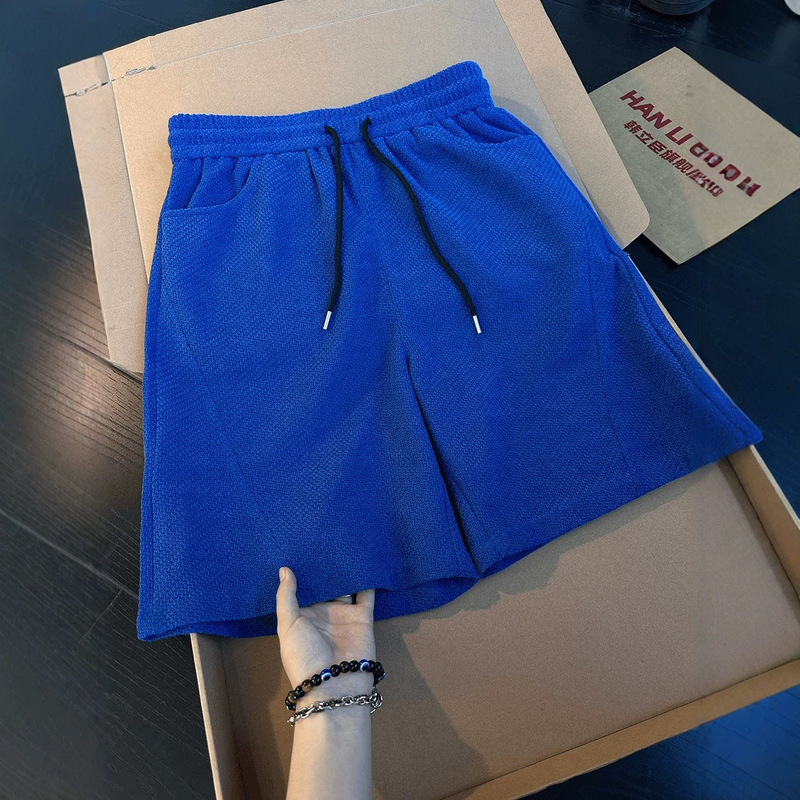 Klein Blue Snake Scale Pattern American-Style Quick-Dry Shorts for Men, Summer Outdoor Sports Mid-Length Pants, Cool Casual Pants