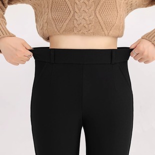 Slim-fit Women's Cotton Pants Winter Warm Pants Exterior Wear Small Foot Northeast Base High Waist Extra-thick Silk Thick fleece-lined Slim