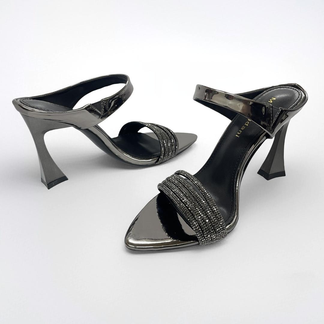 Summer New European And American Style Thin-heel Open-toe Pointed PU High-heeled Mules Women, Fashionable For Outdoor_vogvips.com