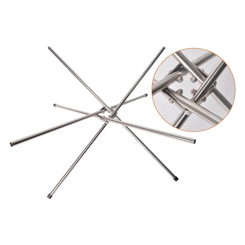 Factory Direct outdoor portable burning rack folding barbecue stove stainless steel stove heating firewood net rack