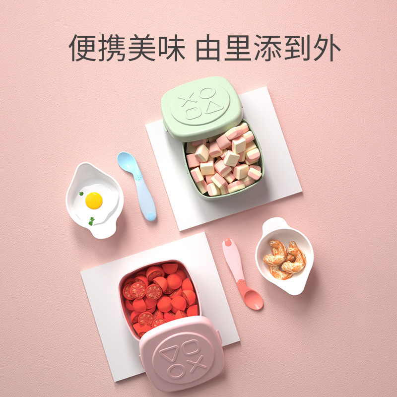 Baby Bowl Set Comedor de almacenamiento portátil al aire libre Comedor de almacenamiento Baby Bowl Lovely Comedor de dibujos animados Comedor infantil