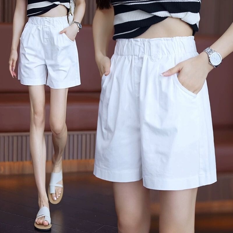Mom's Elastic High-Waisted Casual Shorts for Women, 2026 Summer New Style, Loose Fit, Slimming, Versatile, Thin Wide-Leg Pants