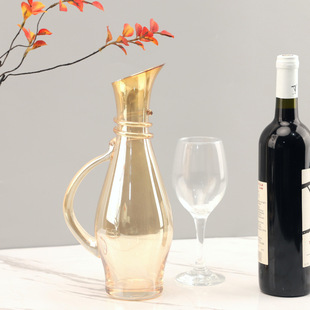 Modern Simple Transparent Glass Bangle Silk Handle Decanter Personalized Wine Distiller Home Decorations