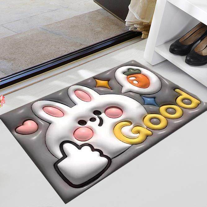 3d Illusion Bathroom Mat Super Absorbent Non Slip Chenille Rug_voghion.com