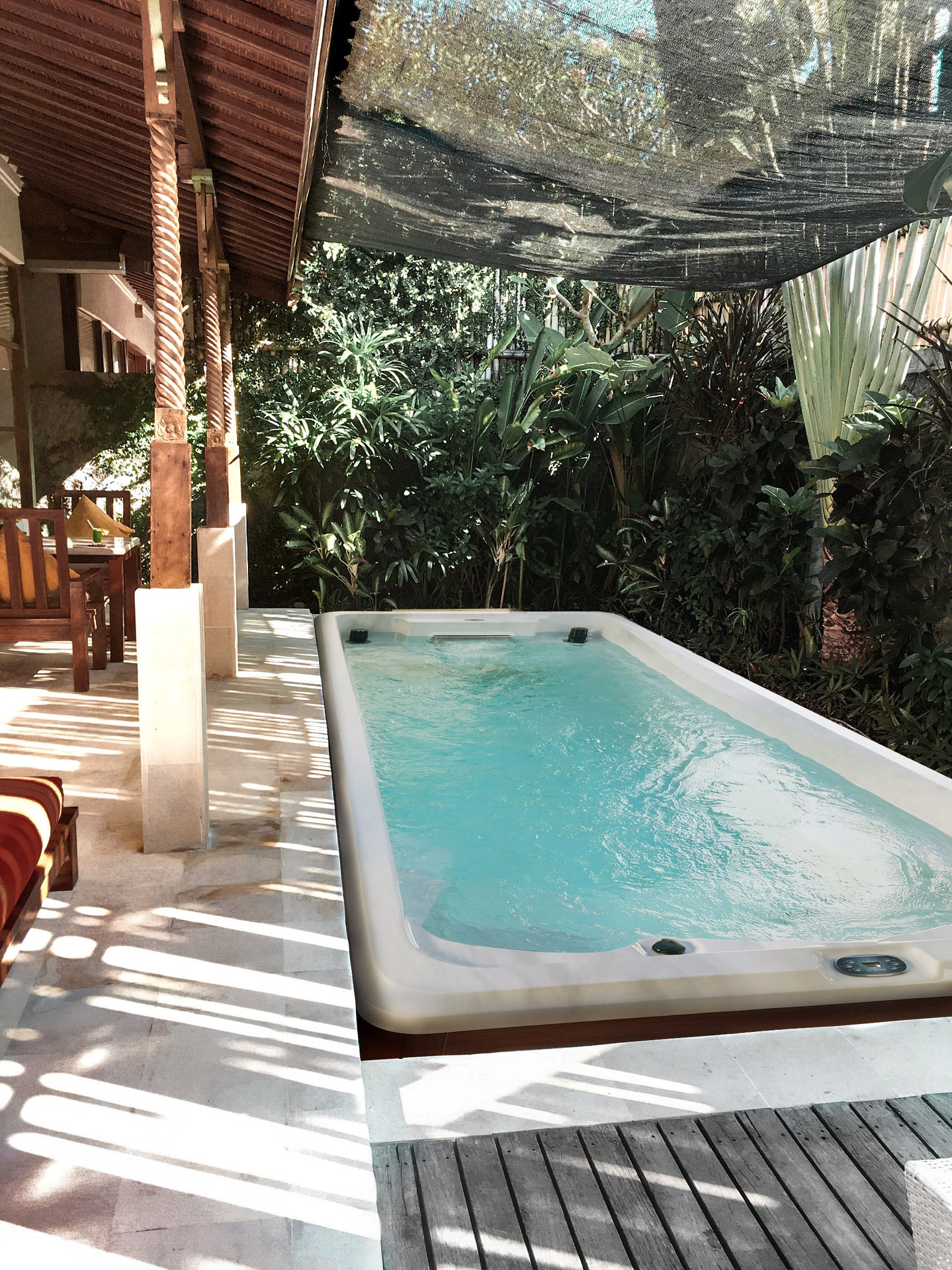 KERIKON 8m piscina infinita acrílica casa térmica piscina acabada piscina al aire libre piscina contra corriente