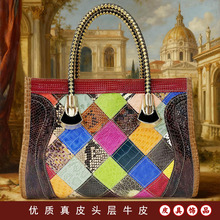 包包女2022新款双肩包羊皮背包大容量贝壳包时尚编织女包