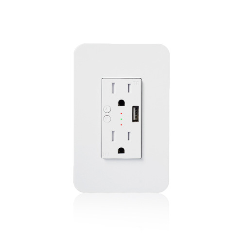 WIFI Tuya smart socket 120 type app timing remote control USB partition control home smart socket