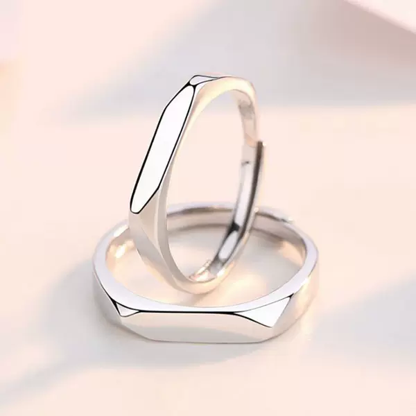 Open Couple Rings for Men and Women, Italian Diamond Pair Rings, Live Mouth, Fashionable and Casual, Wholesale