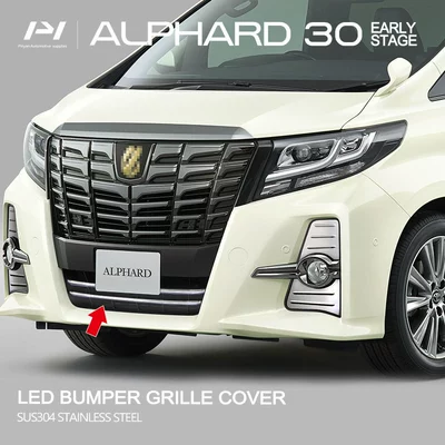 15-23 ELFA 30 series front, Other Automotive Exterior Supplies - led-bumper-middle-mesh-trim-white-light-2-pieces-1775